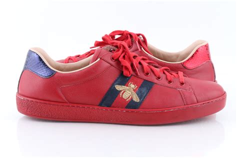 red gucci sneakers womens|Gucci red web sneakers.